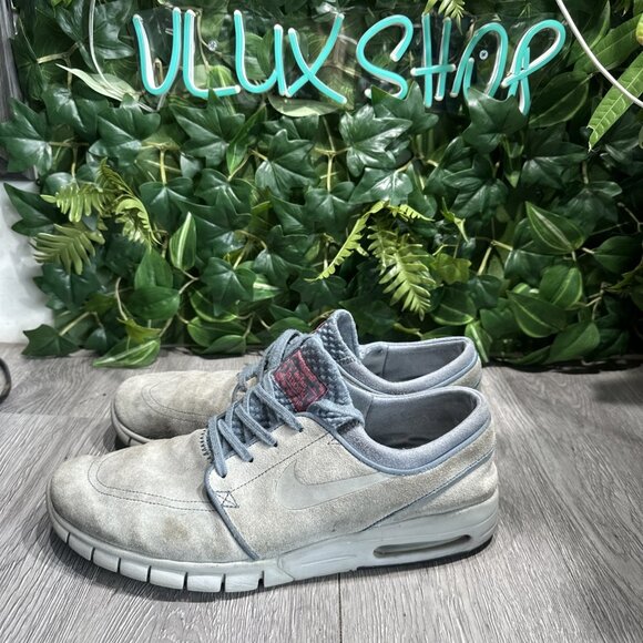 Nike SB Stefan Janoski Air Max Blue Graphite Suede Skateboard Mens Size 11.5 - Picture 4 of 9